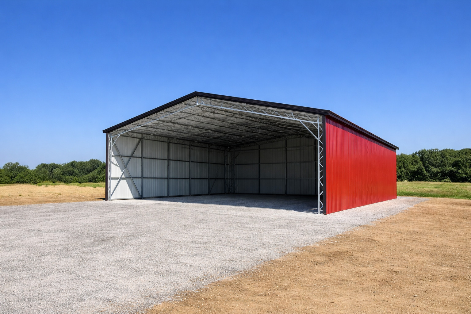 Clear span metal custom building feature by Legacy steel